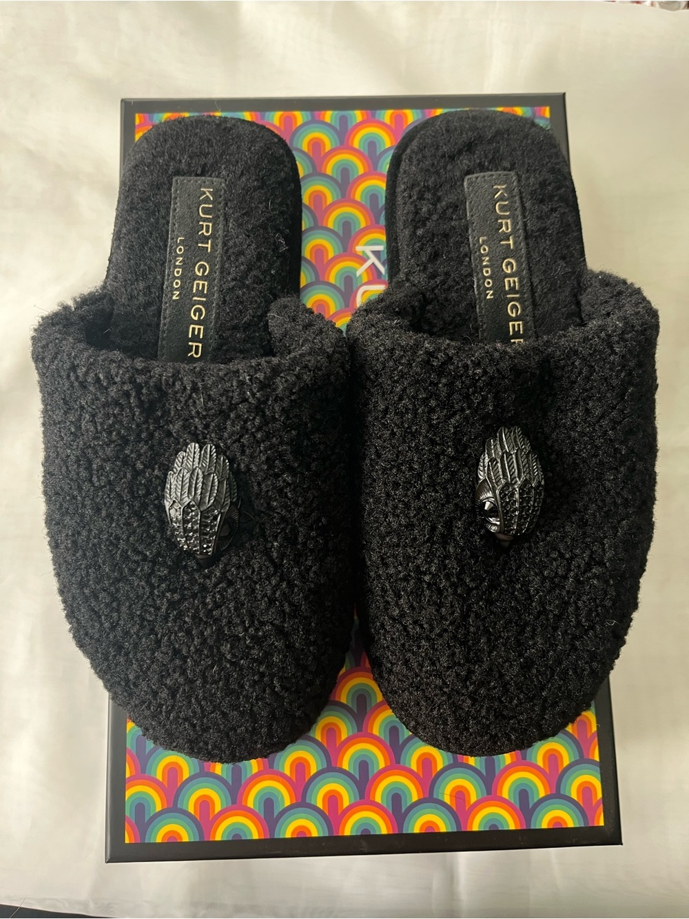Kurt Geiger Black Kensington Slippers